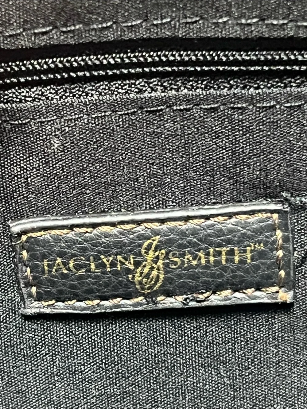 Jaclyn Smith Black Pebbled Leather Small Crossbody Hobo Purse